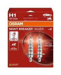 Автомобильная лампа Osram 64150NBS H1 12V 55Вт цена и информация | Автомобильные лампочки | 220.lv