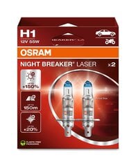 Automašīnas spuldze Osram 64150NL H1 12V 55W cena un informācija | Auto spuldzes | 220.lv