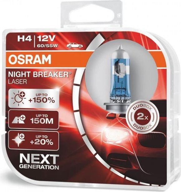 Automašīnas spuldze Osram 64193NL H4 12V 60/55W cena un informācija | Auto spuldzes | 220.lv