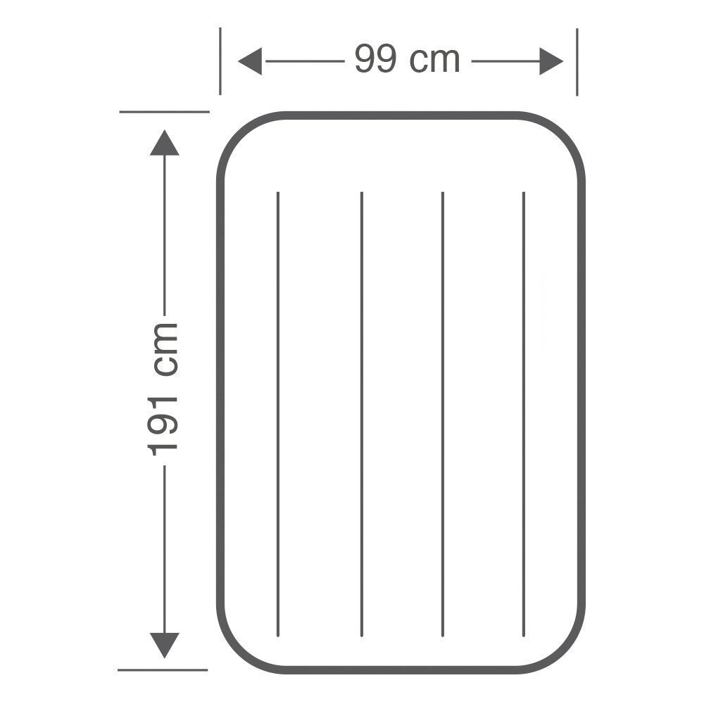 Piepūšamais matracis Intex Dura-Beam Pillow Rest Twin 191x99x42 cm, ar integrētu pumpi cena un informācija | Piepūšamie matrači un mēbeles | 220.lv
