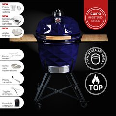 Kamado grils KamadoClub PRO PREMIUM+, Zils cena un informācija | Grili | 220.lv