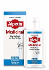 Тоник для жирных волос Alpecin Medicinal Fresh 200 мл цена и информация | Распылите крем-спрей на волосы на расстоянии 20-25 см, расчешите их расческой. | 220.lv