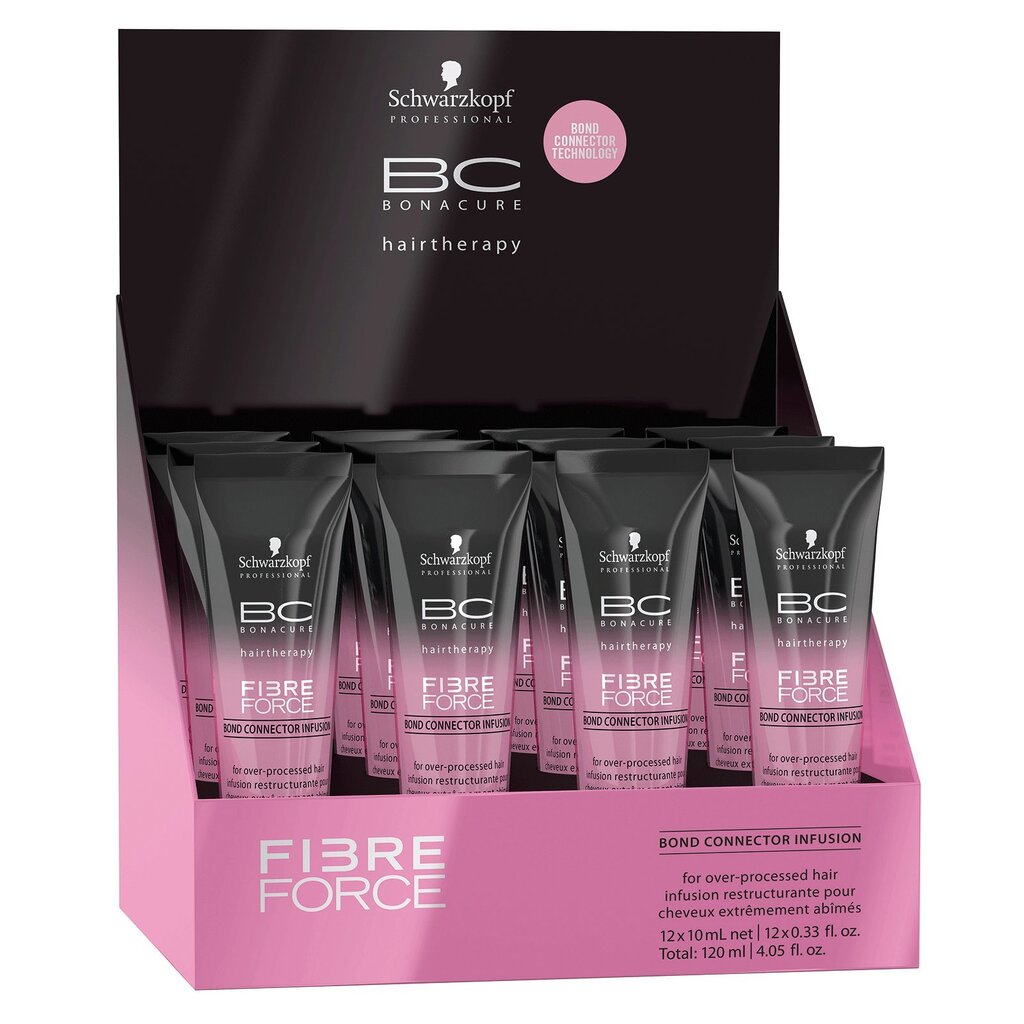 Matu serums ļoti bojātiem matiem Schwarzkopf Professional BC Bonacure Fibre Force Bond Connector Infusion 12 x 10 ml цена и информация | Kosmētika matu stiprināšanai | 220.lv