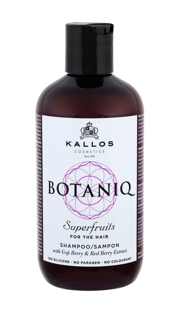 Stiprinošs šampūns Kallos Cosmetics Botaniq Superfruits 300 ml цена и информация | Šampūni | 220.lv