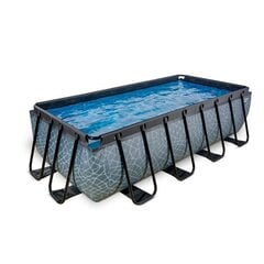 Каркасный бассейн Exit Stone с фильтром, 400x200 см, серый цена и информация | Бассейны | 220.lv