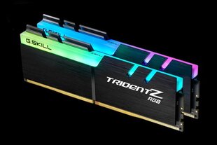 G.Skill Trident Z RGB, 16ГБ (2x8ГБ), DDR4, 3600МГц (F4-3600C19D-16GTZRB) цена и информация | Оперативная память (RAM) | 220.lv