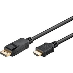 Кабель Goobay 51956 DisplayPort / HDMI 1.2, позолоченный, 1 м цена и информация | Кабели и провода | 220.lv