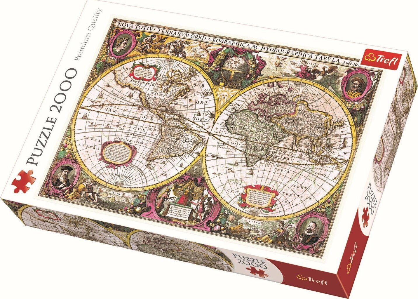Puzle Trefl "Pasaules karte", 2000 d. cena un informācija | Puzles, 3D puzles | 220.lv