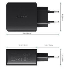 Aukey PA-U42 цена и информация | Зарядные устройства для телефонов | 220.lv