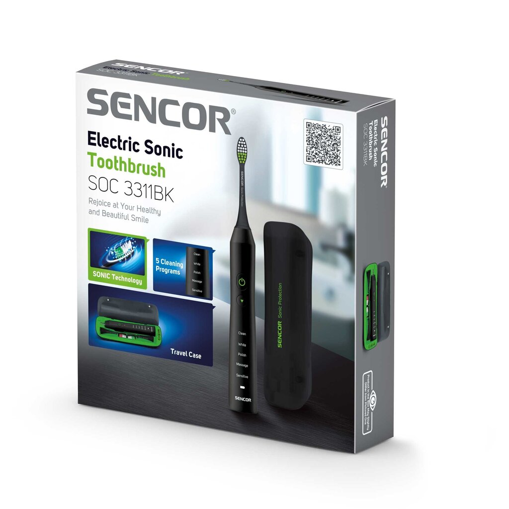 Sencor SOC 3311BK цена и информация | Elektriskās zobu birstes | 220.lv
