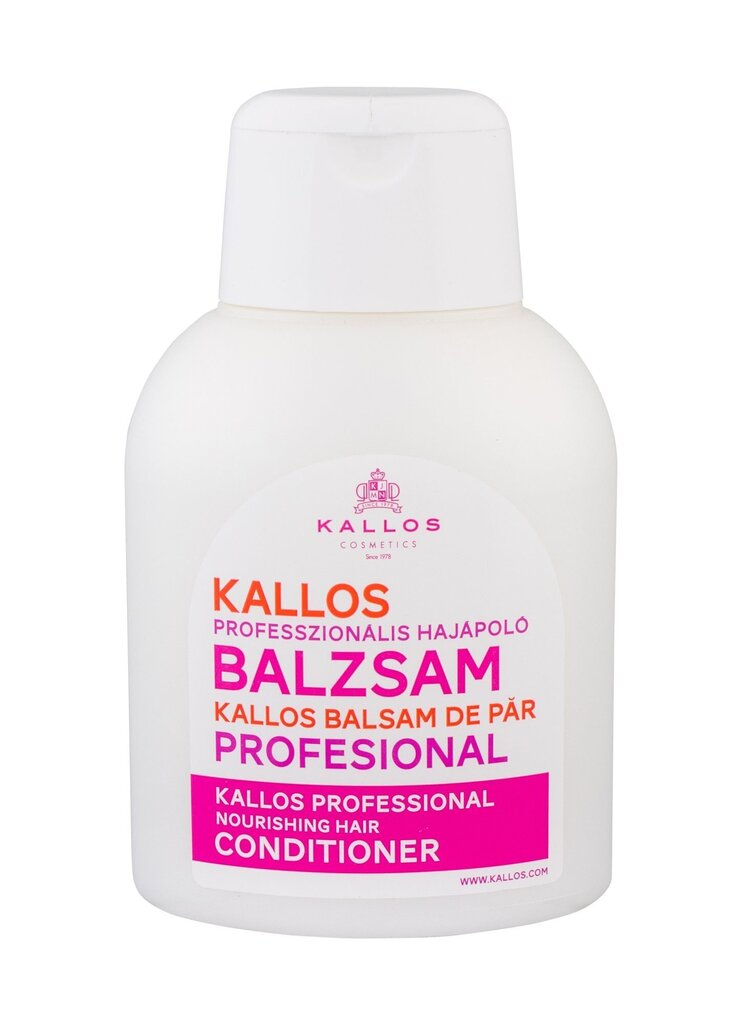 Barojošs kondicionieris sausiem un bojātiem matiem Kallos Cosmetics Professional Nourishing 500 ml cena un informācija | Matu kondicionieri, balzāmi | 220.lv