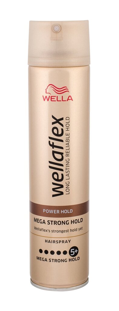 Īpaši stipras fiksācijas matu laka Wella Wellaflex Mega Strong Hold 250 ml цена и информация | Matu veidošanas līdzekļi | 220.lv