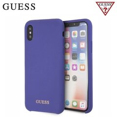 Guess GUHCPXLSGLUV ciets silikona aizmugurējais vāciņš ar mīkstu iekšpusi priekš Apple iPhone X / iPhone 10 / iPhone XS Violets cena un informācija | Telefonu vāciņi, maciņi | 220.lv