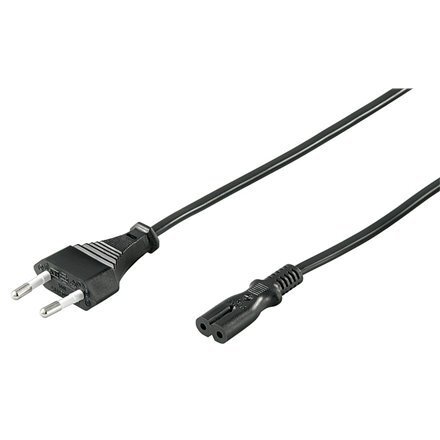 Strāvas kabelis Blackmoon (50084) , 2-POLU 1.5M, melns cena un informācija | Kabeļi un vadi | 220.lv