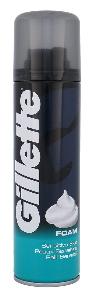 Skūšanās putas jutīgai ādai vīriešiem Gillette Sensitive, 200 ml цена и информация | Skūšanās piederumi, kosmētika | 220.lv