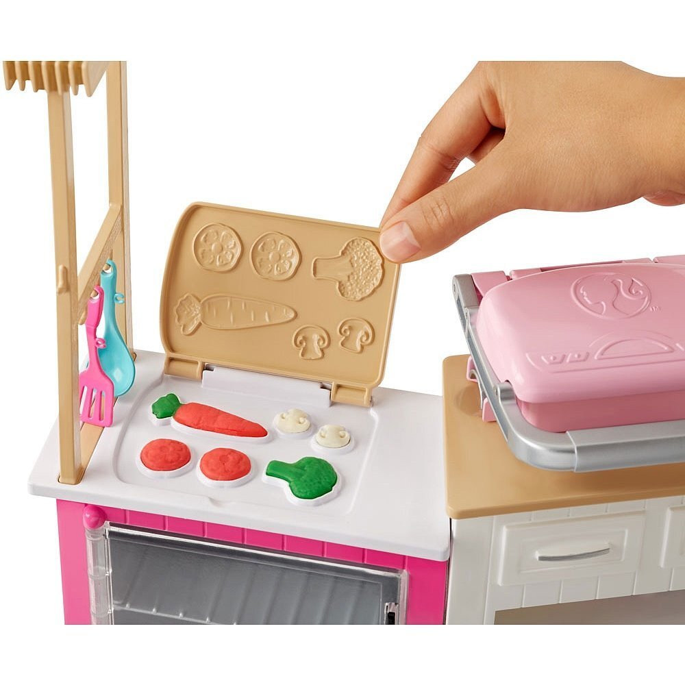 Lelle Barbie un virtuves komplekts ar formējošu masu cena un informācija | Rotaļlietas meitenēm | 220.lv