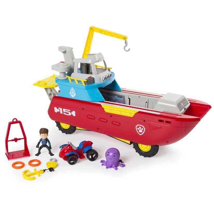 Figūriņu komplekts no Ķepu Patruļas (Paw Patrol) Sea Patroller, 6037846 cena un informācija | Rotaļlietas zēniem | 220.lv