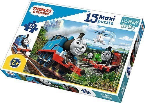 Puzle Maxi Trefl "Mazais vilcieniņš Tomass" Thomas&Friends, 15 d. cena un informācija | Puzles, 3D puzles | 220.lv