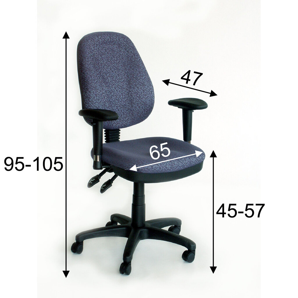 Biroja krēsls Savona, melns/zils цена и информация | Biroja krēsli | 220.lv