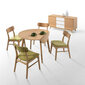 Krēsls Jaxton, brūns/zaļš cena un informācija | Virtuves un ēdamistabas krēsli | 220.lv