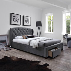 Кровать Louis, 160x200 см, серая цена и информация | Кровати | 220.lv