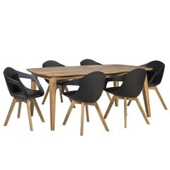 Обеденный комплект Retro, коричневый/черный цена и информация | Комплекты мебели для столовой | 220.lv
