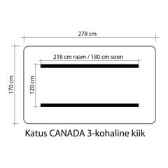 Навес для качелей Canada, зеленый цена и информация | Садовые качели | 220.lv