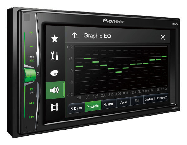 Pioneer MVH-A100V atskaņotājs ar 6.2" displeju, iPod/iPhone cena un informācija | Auto magnetolas, multimedija | 220.lv