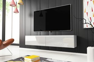 ТВ столик Kane 140 LED, белый цена и информация | Тумбы под телевизор | 220.lv