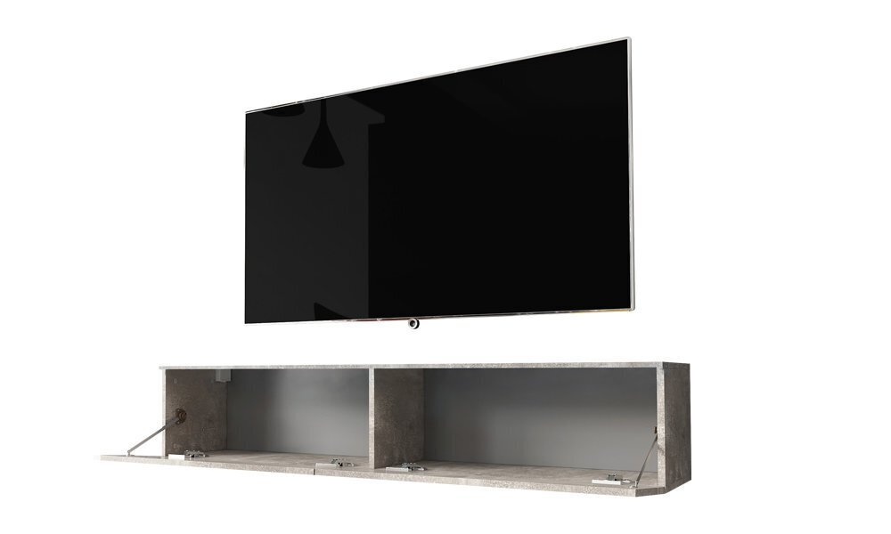 RTV galds Kane bez apgaismojuma, 30x140x33 cm, pelēks цена и информация | TV galdiņi | 220.lv