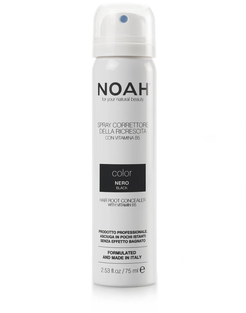 Ataugušās saknes slēpjošs sprejs Noah Black 75 ml cena un informācija | Matu krāsas | 220.lv