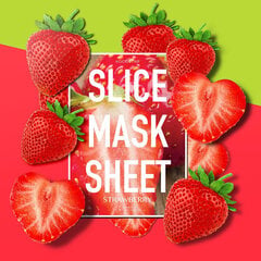 Spīdumu piešķiroša zemeņu sejas maska Kocostar Slice Mask Strawberry 20 ml cena un informācija | Sejas maskas, acu maskas | 220.lv