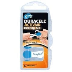 Baterijas dzirdes aparātiem Duracell ActivAir 675, 6 gab. cena un informācija | Baterijas | 220.lv