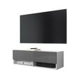 TV столик Wander без освещения, 30x100x31 см, белый / серый