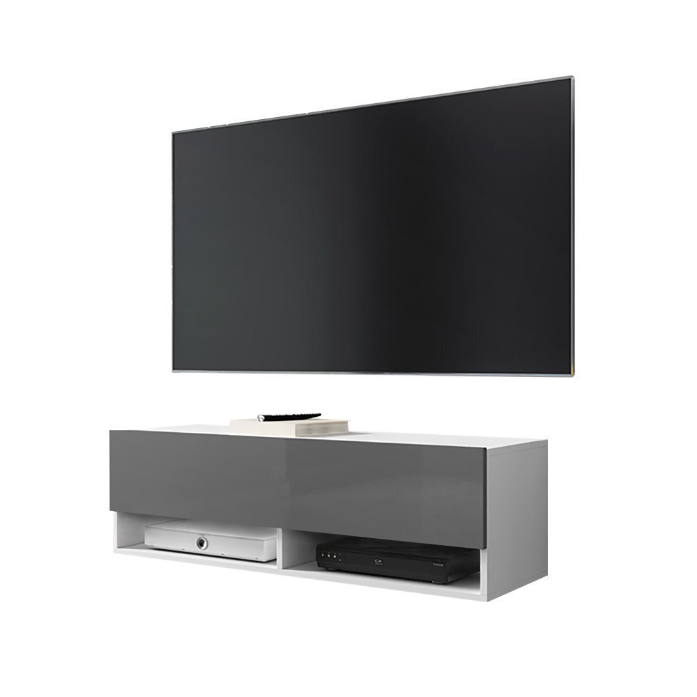 RTV galds Wander bez apgaismojuma, 30x100x31 cm, balts/pelēks цена и информация | TV galdiņi | 220.lv