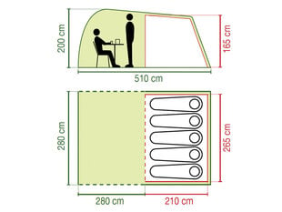 Telts Coleman Waterfall 5 Deluxe cena un informācija | Teltis | 220.lv