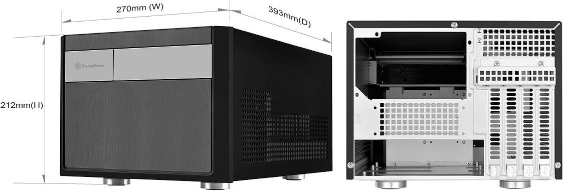 SilverStone SG11B (SST-SG11B) цена и информация | Datoru korpusi | 220.lv