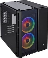 Корпус компьютера Corsair Crystal 280X TG RGB, с окошком, черный (CC-9011135-WW) цена и информация | Корпуса | 220.lv