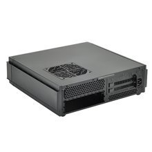 SilverStone Milo ML07B HTPC/ desktop case, USB 3.0 x2, black, w/o PSU cena un informācija | Datoru korpusi | 220.lv