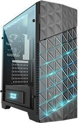 Azza Onyx 260 Midi-Tower, melns, ar lodziņu (B/Win-Glas/RGB) cena un informācija | Datoru korpusi | 220.lv