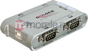 Delock USB -> serial x4 9pin (87414) цена и информация | Контроллеры | 220.lv