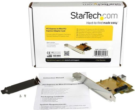 StarTech PCI Express to Mini PCI Express (PEX2MPEX) cena un informācija | Kontrolieri | 220.lv