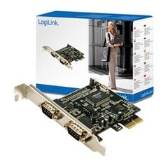 LogiLink 2x Serial to PCIe (PC0031) cena un informācija | Kontrolieri | 220.lv