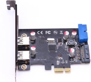 MicroConnect 2x USB 3.0, PCIe (MC-USB3.0-F2B2-V2) cena un informācija | Kontrolieri | 220.lv