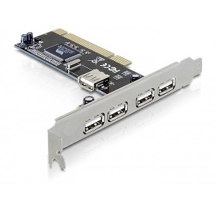 Tīkla karte Logilink 4+1 USB 2.0 PCI cena un informācija | Kontrolieri | 220.lv
