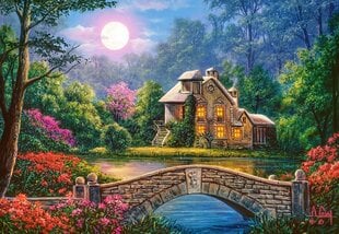 Puzle "Cottage in the Moon Garden" Castorland, 1000 d. cena un informācija | Castorland Rotaļlietas, bērnu preces | 220.lv