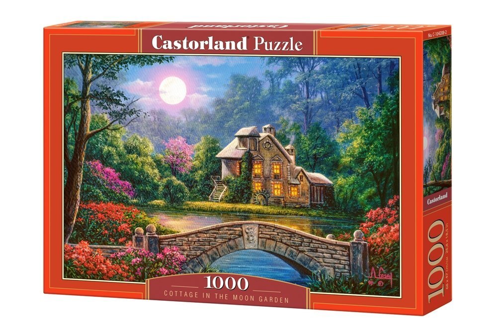 Puzle "Cottage in the Moon Garden" Castorland, 1000 d. cena un informācija | Puzles, 3D puzles | 220.lv
