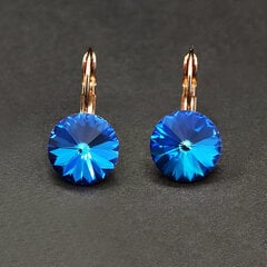 Auskari "Klaris II (Bermuda Blue)" ar Swarovski™ kristāliem cena un informācija | Auskari | 220.lv