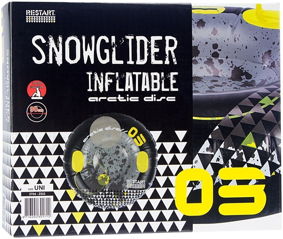 Piepūšams apaļš sniega slīdnis Snowglider Inflatable Arctic Disc, Schreuders Sport cena un informācija | Ragavas | 220.lv