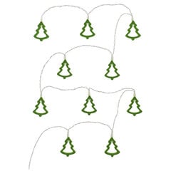 Рождественская в форме ёлочек гирлянда, Retlux RXL 286 10 trees green wood warm light цена и информация | Гирлянды | 220.lv